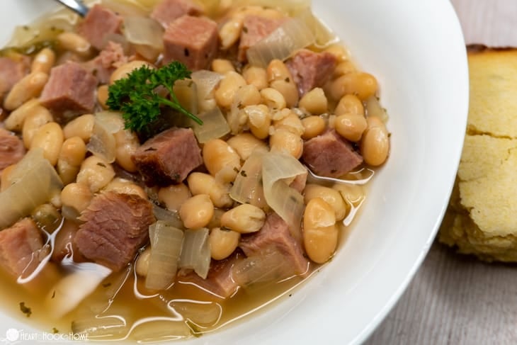 crock pot ham and beans