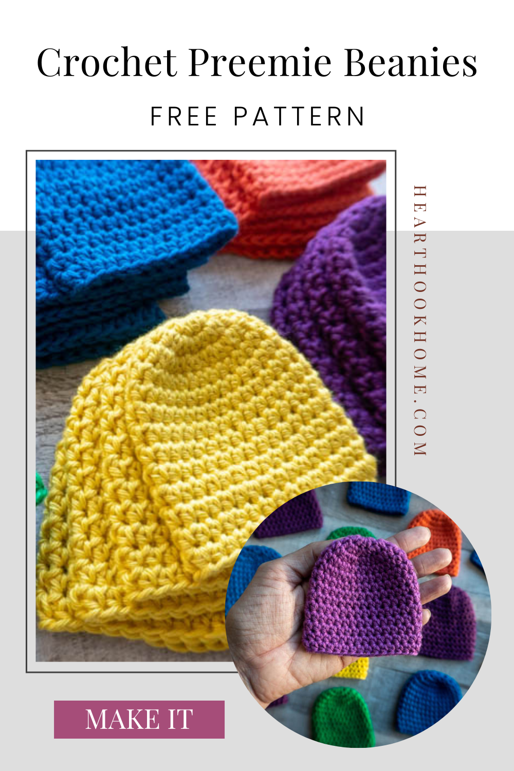 Beanie Hat for Preemie Babies Free Crochet Pattern