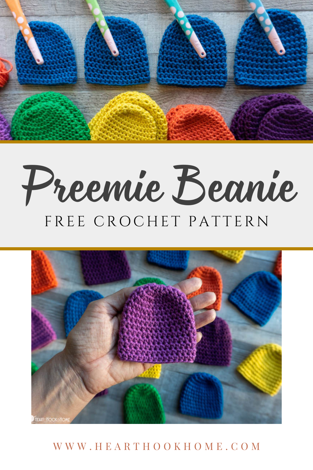 Beanie Hat for Preemie Babies Free Crochet Pattern