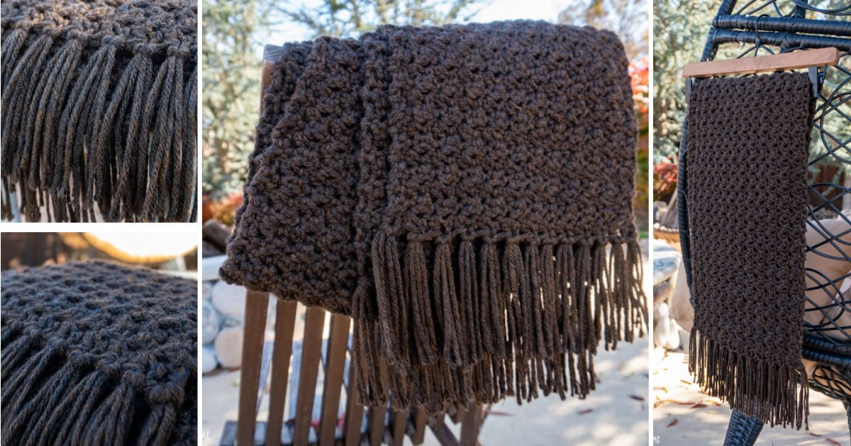 Simple Scarf for Men Free Crochet Pattern