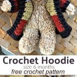6 Month Size Crochet Hoodie Free Crochet Pattern