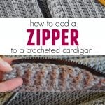Tutorial for adding a zipper to a crochet cardigan