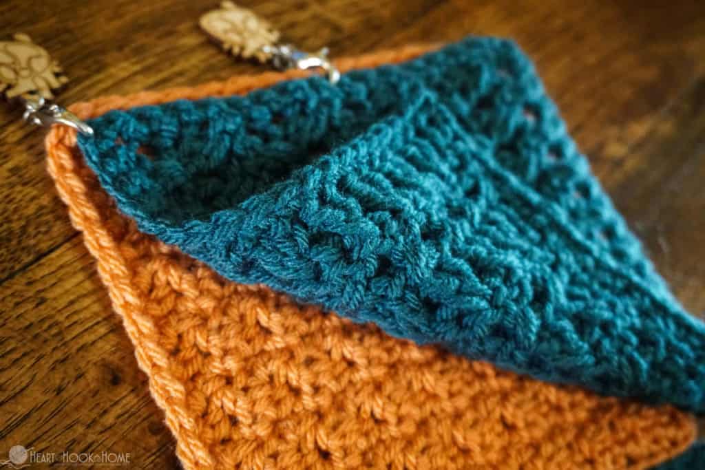 Using stitch markers to line up edges in crochet
