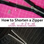 How to Shorten a Zipper with Metal Teeth