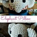 Free Elephant pillow crochet pattern