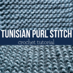 How to crochet tunisian purl stitch