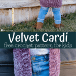 Bernat Velvet Yarn Cardigan for Kids