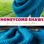 Tunisian Honeycomb Shawl free pattern