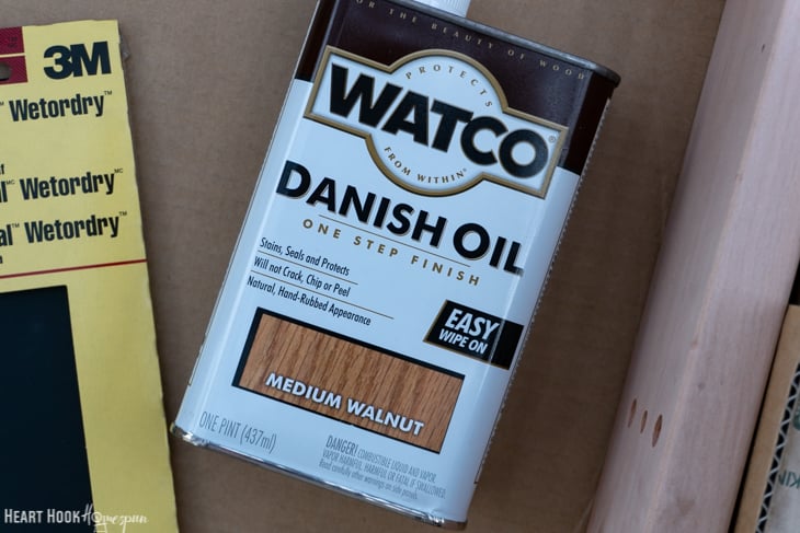 Bottle of Danish Oil.
