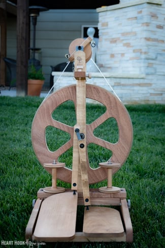 Finishing a spinning wheel