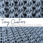 Tiny Clusters Tunisian crochet tutorial