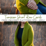 Tunisian Knit Short Row Cardi