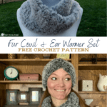 Fur Cowl and Ear Warmer Set Crochet pattern