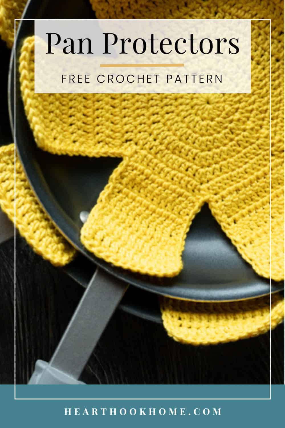 Crochet Pan Protectors Pattern (Small, Medium, Large, XLarge) Heart