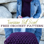 Tunisian Puff Stitch scarf