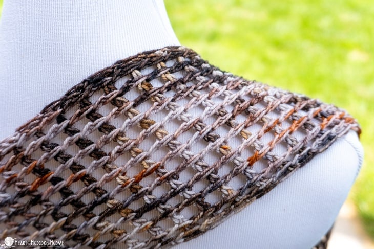 Seattle Summer Scarf free Tunisian crochet pattern