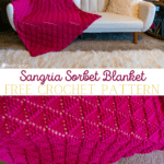 Sangria Sorbet Crochet Blanket
