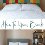 yarn bomb headboard