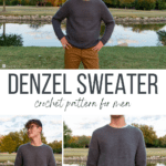 Denzel men's sweater crochet pattern