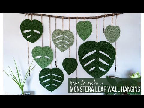Monstera Wall Hanging Free Crochet Pattern - Heart Hook Home