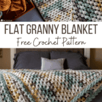 flat granny blanket crochet pattern