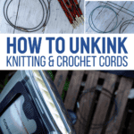unkink knitting cords and tunisian crochet hook cables