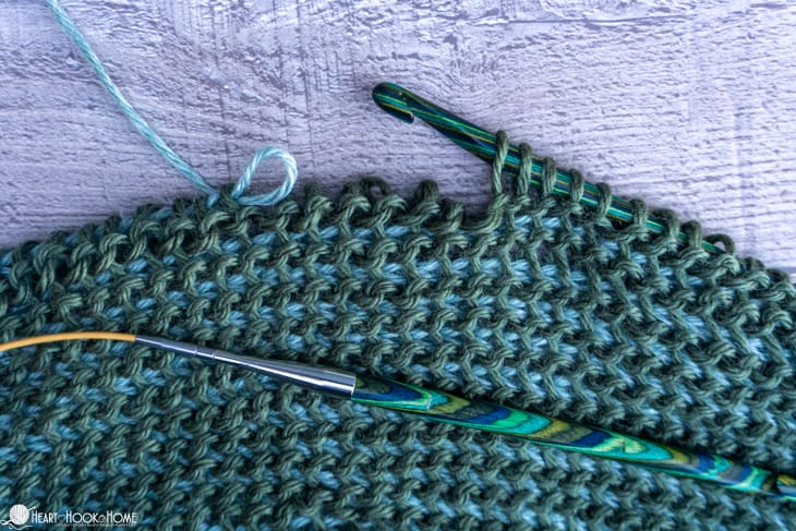 dropped stitches round tunisian crochet