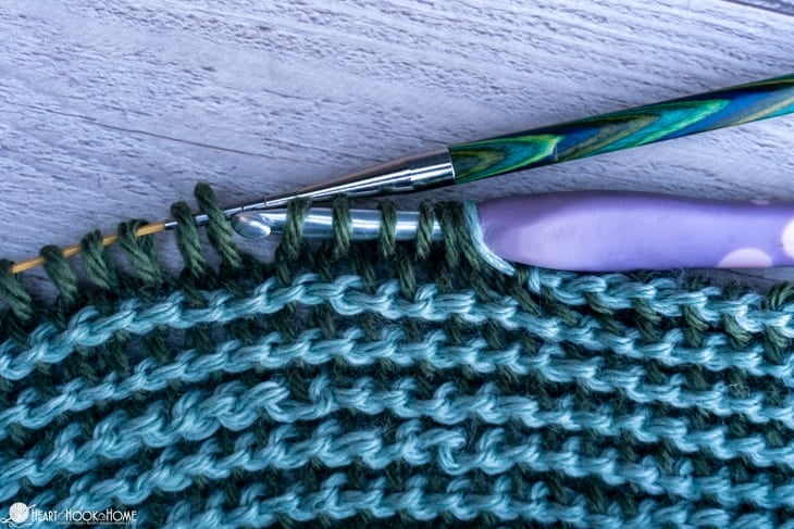 Example of how to fix a dropped stitch