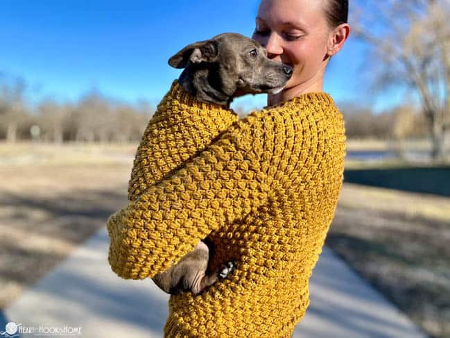 Example of Wild Berry Dog Sweater and Wild Berry Pullover