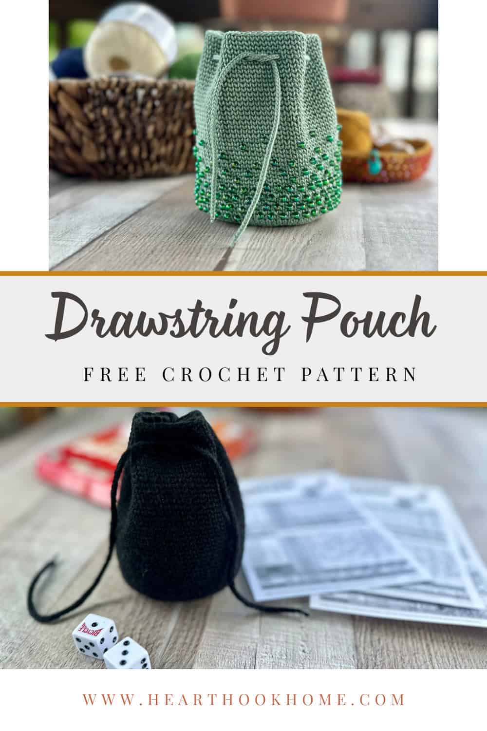 Drawstring Pouch Crochet Pattern - Heart Hook Home
