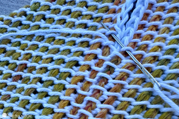 colorful Tunisian simple stitch