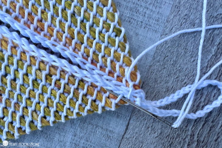 tunisian crochet hot pad