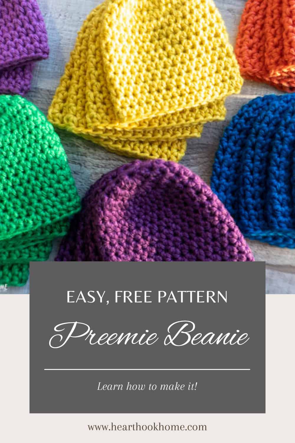 Beanie Hat for Preemie Babies Free Crochet Pattern