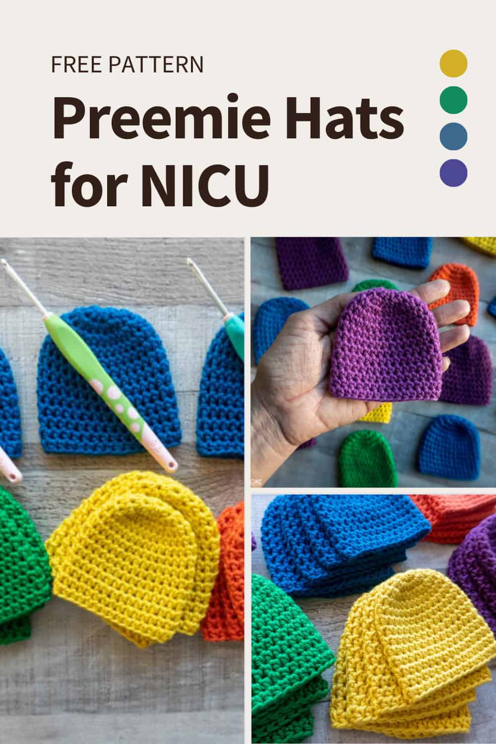 Beanie Hat for Preemie Babies Free Crochet Pattern