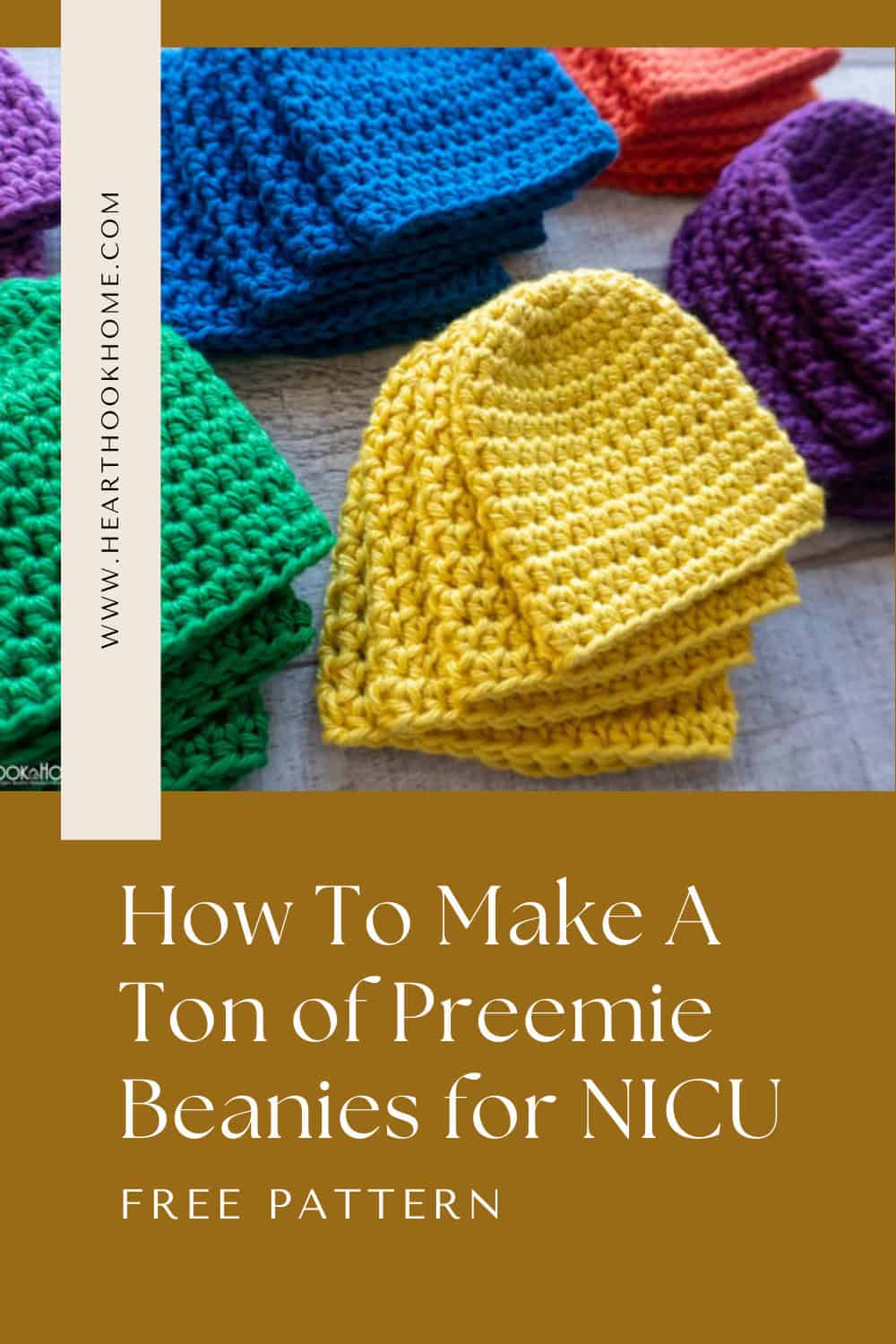 Beanie Hat for Preemie Babies Free Crochet Pattern