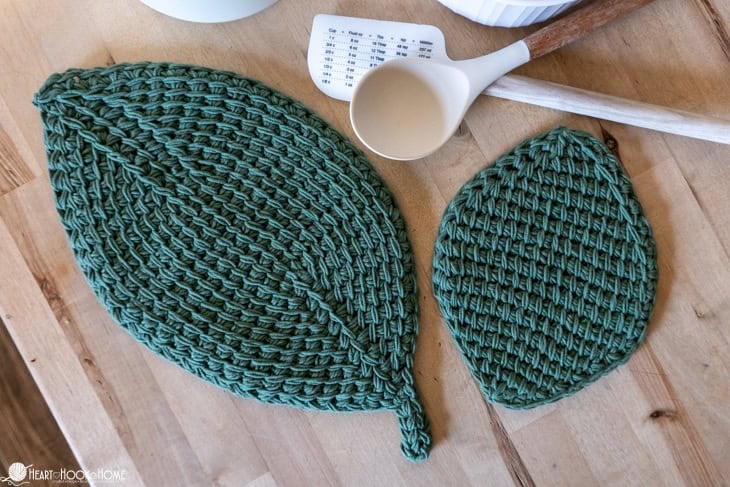 Leaf Trivet Free Crochet Pattern