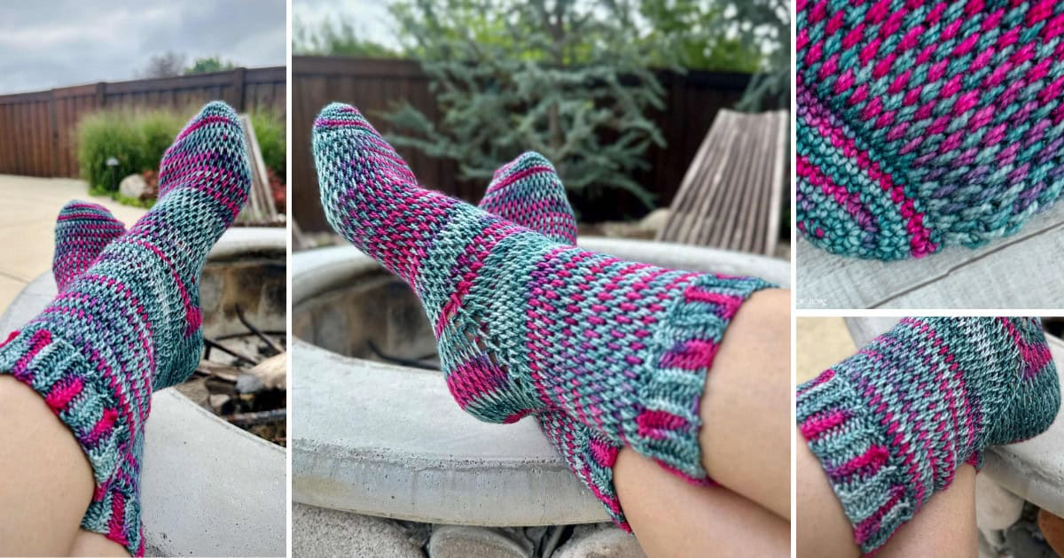 Tunisian Crochet Sock Pattern