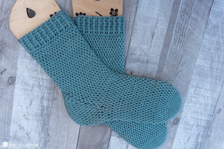 crocheted slipper socks