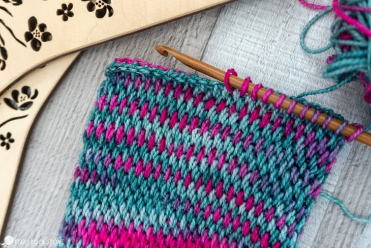 colorful tunisian crochet socks 