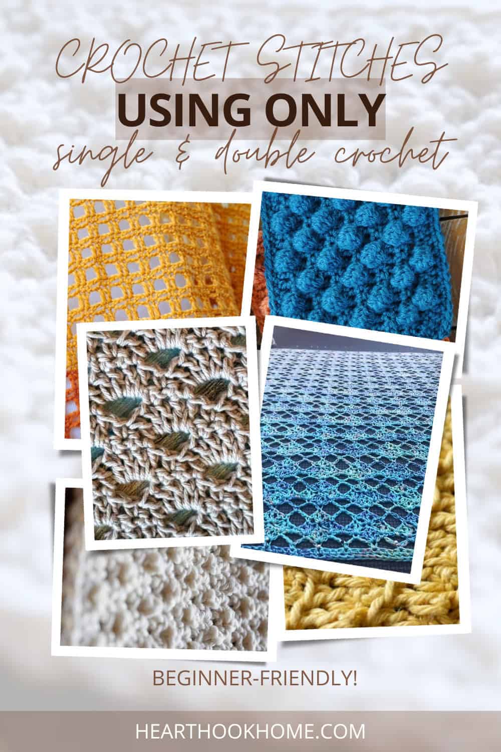 Crochet Stitches Using Only Single Crochet and Double Crochet - Heart ...