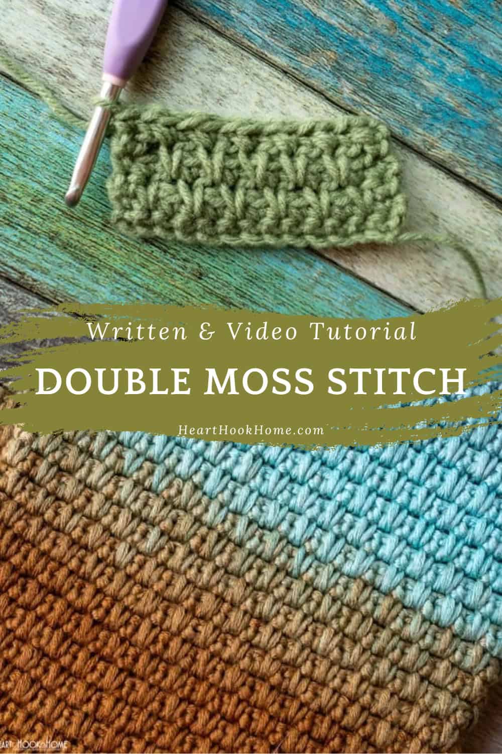 How to Crochet the Double Moss Stitch - Heart Hook Home