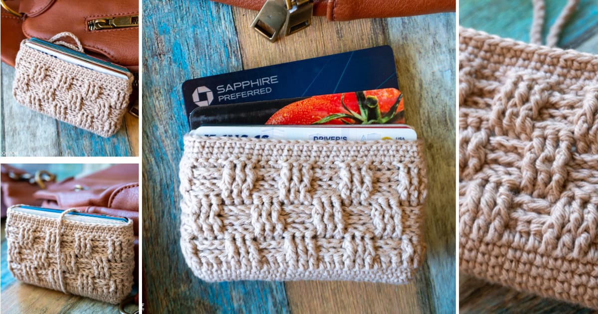 Basketweave Card Wallet: Free Crochet Pattern
