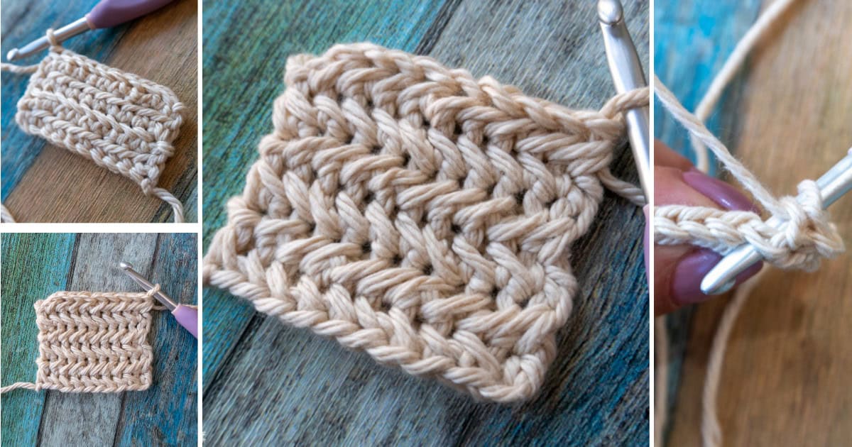 Herringbone Single Crochet Stitch Tutorial