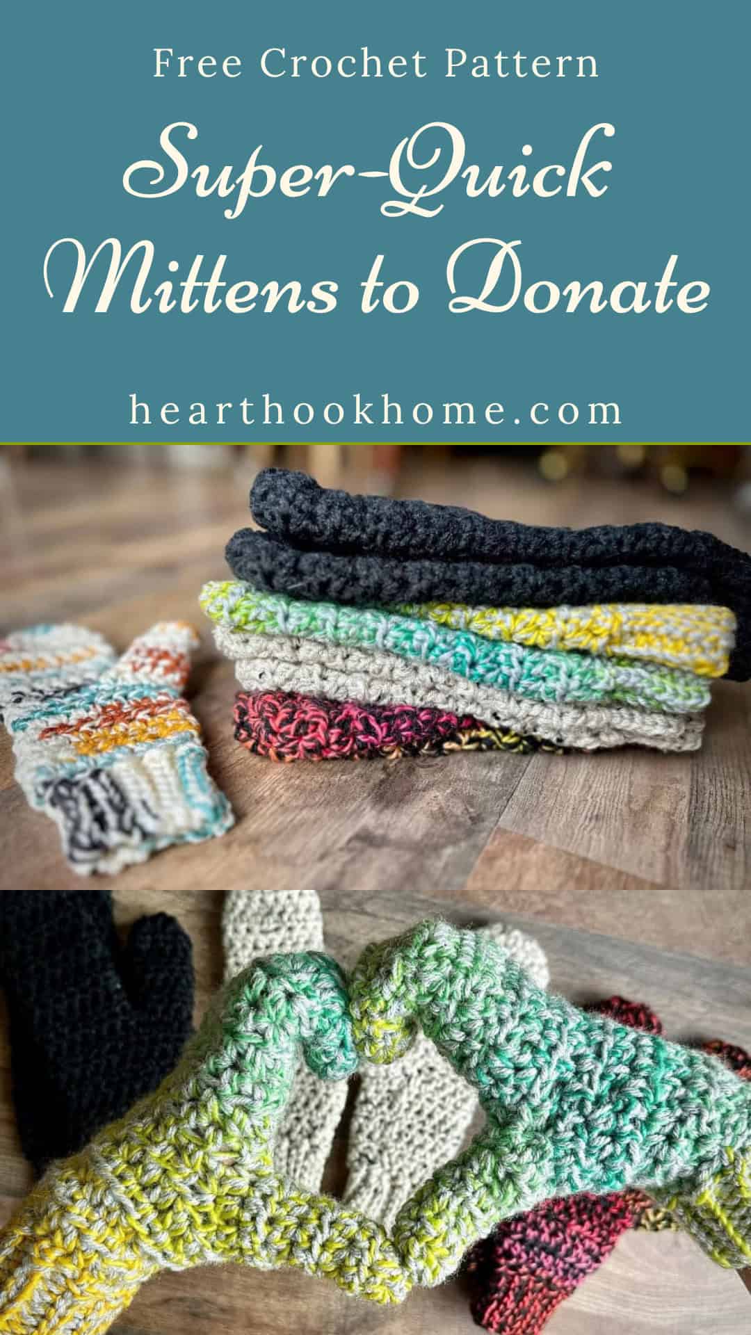 Donation Stuff Pattern Quick Donation Mittens: Free Crochet Pattern - Heart Hook Home