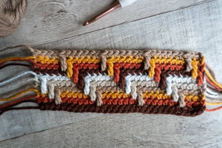 multiple colors apache tears crochet stitch