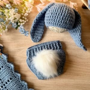 Newborn Bunny Hat and Diaper Cover (Printable Version)