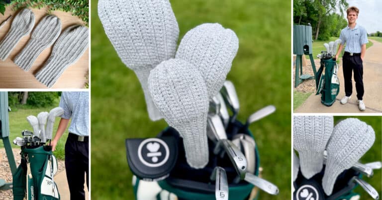 Golf Club Cover Crochet Pattern in Three Sizes - Heart Hook Home