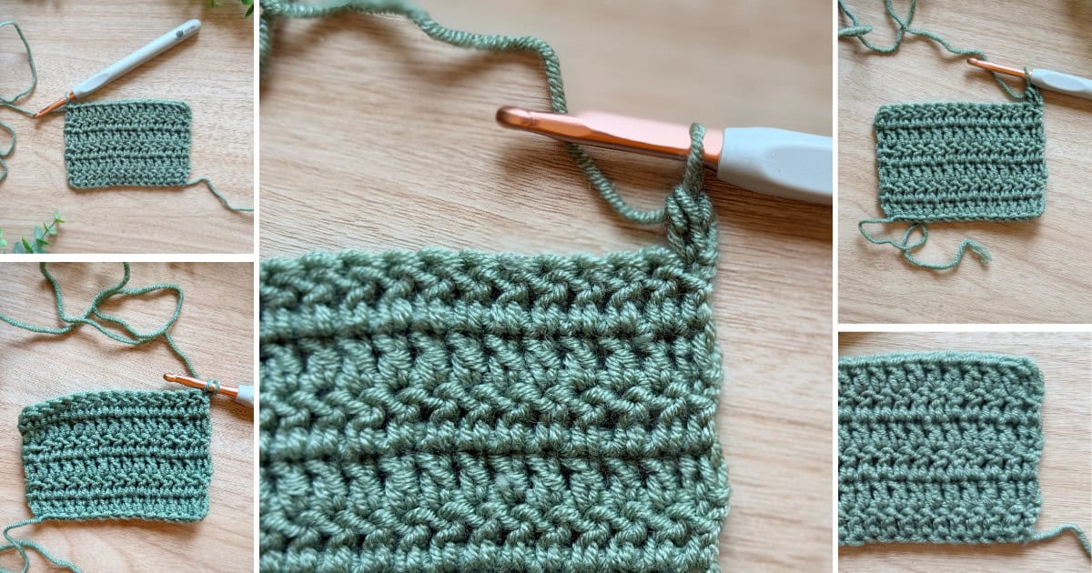 Stacked Single Crochet (for gapless Double Crochet Row ends)