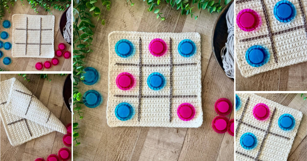 Tic-Tac-Toe Board Crochet Pattern