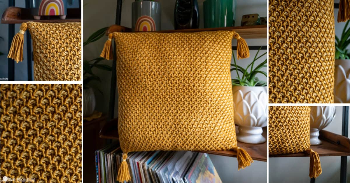 Spectral Throw Pillow Cover Tunisian Crochet Pattern